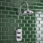 Delphi Belgravia Chrome Dual Concealed Shower Set with Large Drencher Head