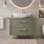 Delphi Bentley 800mm 2-Drawer Wall Hung Countertop Vanity Unit
