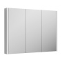 Delphi Berg Gloss White 900mm 3-Door Mirrored Bathroom Cabinet
