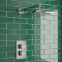 Delphi Bramwell Thermostatic Dual Concealed Mixer Shower with Fixed Shower Head - Chrome
