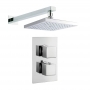 Delphi Bramwell Thermostatic Dual Concealed Mixer Shower with Fixed Shower Head - Chrome