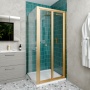 Delphi Calibre Brushed Brass 4mm Bi-Fold Door Shower Enclosure