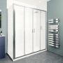 Delphi Calibre Chrome 6mm Rectangular Double Sliding Door Shower Enclosure (1900mm High)