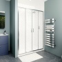Delphi Calibre Chrome 6mm Double Sliding Shower Door (1900mm High)
