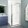 Delphi Calibre Chrome 6mm Hinged Door Shower Enclosure