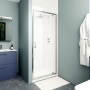Delphi Calibre Chrome 6mm Pivot Shower Door (1900mm High)