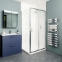 Delphi Calibre Chrome 6mm Sliding Door Shower Enclosure