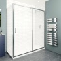 Delphi Calibre Chrome 6mm Rectangular Sliding Door Shower Enclosure (1900mm High)