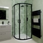 Delphi Calibre Matt Black 6mm 2-Door Quadrant Shower Enclosure