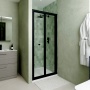 Delphi Calibre Matt Black 4mm Bi-Fold Shower Door (1900mm High)