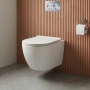 Delphi Capri Rimless Wall Hung Toilet (inc Soft Close Slim Seat)