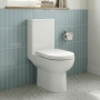 Delphi Cavalier Rimless Compact Open Back Close Coupled Toilet (inc Soft Close Seat)