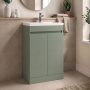 Delphi City 600mm 2-Door Floor Standing Vanity Unit (inc Basin)