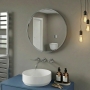 Delphi Compass Chrome Inset Framed Standard Bathroom Mirror 600mm x 600mm