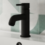 Delphi Corinthian Matt Black Mono Basin Mixer Tap