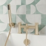 Delphi Corinthian Brushed Brass Bath Shower Mixer Tap with Kit