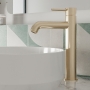Delphi Corinthian Brushed Brass High Rise Tall Mono Basin Mixer Tap