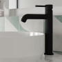 Delphi Corinthian Matt Black High Rise Tall Mono Basin Mixer Tap