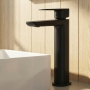 Delphi Dive Matt Black High Rise Tall Mono Basin Mixer Tap
