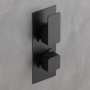 Delphi Edge Matt Black 2-Outlet Dual Concealed Shower Valve
