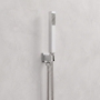 Delphi Square Pencil Chrome Shower Handset (inc Bracket and Hose)