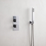 Delphi Edge Chrome Dual Concealed Shower Set with Handset and Bracket