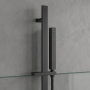 Delphi Square Pencil Matt Black Slider Rail Shower Kit (inc Outlet Elbow)