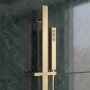 Delphi Square Pencil Brushed Brass Slider Rail Shower Kit (inc Outlet Elbow)