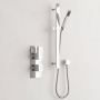 Delphi Edge Chrome Dual Concealed Shower Set with Slide Rail Kit