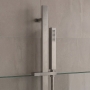 Delphi Square Pencil Brushed Pewter Slider Rail Shower Kit (inc Outlet Elbow)