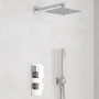 Delphi Edge Chrome Dual Concealed Shower Set with Fixed Head and Handset