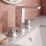 Delphi Edge Chrome 3-Hole Basin Mixer Tap (inc Pop-Up Waste)