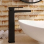 Delphi Edge Matt Black Tall Mono Basin Mixer Tap