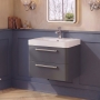 Delphi Envoy 600mm 2-Drawer Wall Hung Vanity Unit (inc Basin)