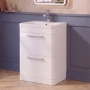 Delphi Envoy 600mm 2-Drawer Floor Standing Vanity Unit (inc Basin)