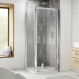 Delphi Expressions Chrome Pivot Door Square Shower Enclosure - 6mm Glass