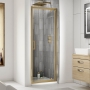 Delphi Expressions Brushed Brass Pivot Shower Door - 6mm Glass
