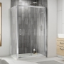 Delphi Expressions Chrome Sliding Door Rectangular Shower Enclosure (inc Tray)