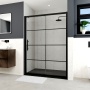 Delphi Factor Matt Black 8mm Easy-Clean Sliding Shower Door (1900mm High)