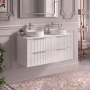 Delphi Focus 1200mm 4-Drawer Wall Hung Fluted Countertop Vanity Unit