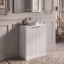 Delphi Focus 600mm 2-Door Floor Standing Fluted Countertop Vanity Unit