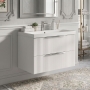 Delphi Focus 800mm 2-Drawer Wall Hung Fluted Vanity Unit (inc Basin)