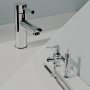 Delphi Fresh Chrome Basin Mixer and Bath Shower Mixer Tap Set (inc Shower Kit and Press Top Waste)