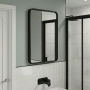 Delphi Genoa Black Inset Framed Standard Bathroom Mirror 700mm x 500mm