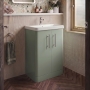 Delphi Glade 600mm 2-Door Floor Standing Cloakroom Vanity Unit (inc Basin)