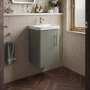 Delphi Glade 400mm 1-Door Wall Hung Cloakroom Vanity Unit (inc Basin)