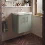 Delphi Glade 600mm 2-Door Wall Hung Cloakroom Vanity Unit (inc Basin)