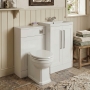 Delphi Grange Satin White 1000mm 2-Door Waterproof Bathroom Furniture Combination Unit