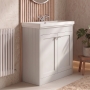 Delphi Hayloft 800mm 2-Door Floor Standing Vanity Unit (inc Fireclay 1TH Basin)