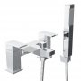 Delphi Bentley Bath Shower Mixer Tap with Shower Kit Pillar Mounted - Chrome